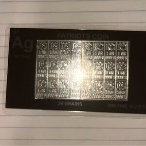 Ag card with 24 Grains Of silver